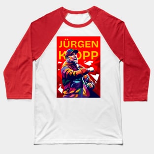 Jurgen Klopp Pop art illustration in Red Baseball T-Shirt